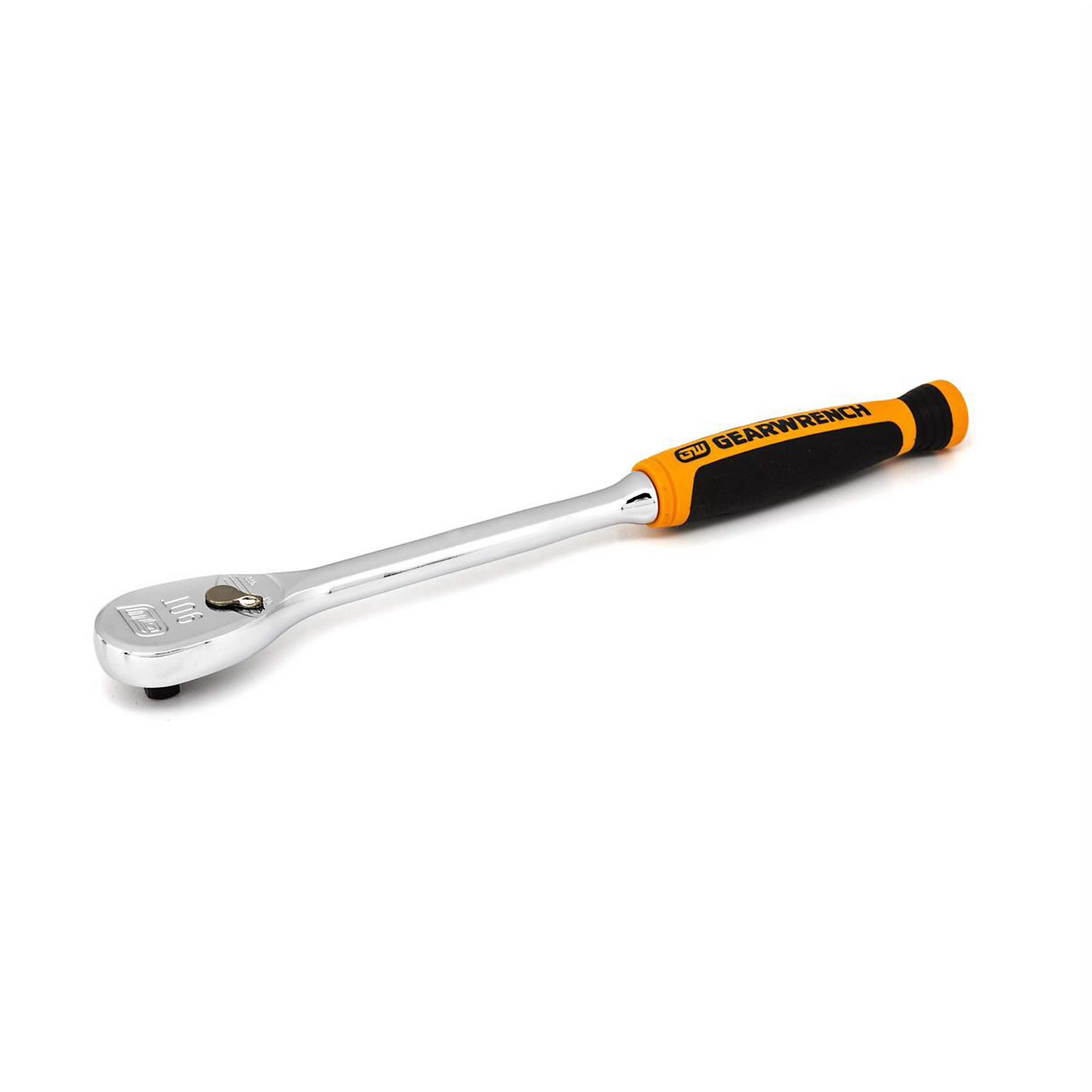 GearWrench 1/4in. Drive 90-Tooth Cushion Grip Long Handle Ratchet, Model# KDT81029T